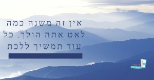 -אין זה משנה כמה לאט אתה הולך, כל עוד תמשיך ללכת טל שפיר